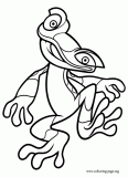 Gabi, a pink frog coloring page