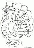 A Thanksgiving turkey coloring page