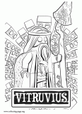 Vitruvius coloring page