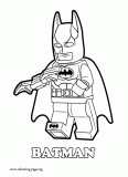 Batman, a Lego superhero coloring page