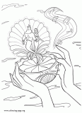 Queen Athena's special gift coloring page