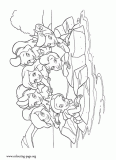 The little princesses under the sea coloring page