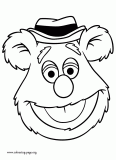 Fozzie Bear face coloring page