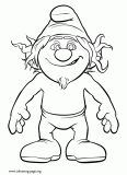 Hackus, a Naughty Smurf coloring page