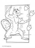Sandy Cheeks as The Rodent coloring page