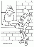 Fix-It Felix receiving a pie coloring page