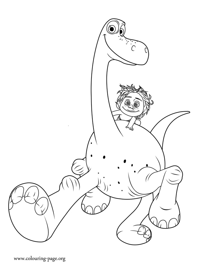 Arlo and Spot having fun coloring page