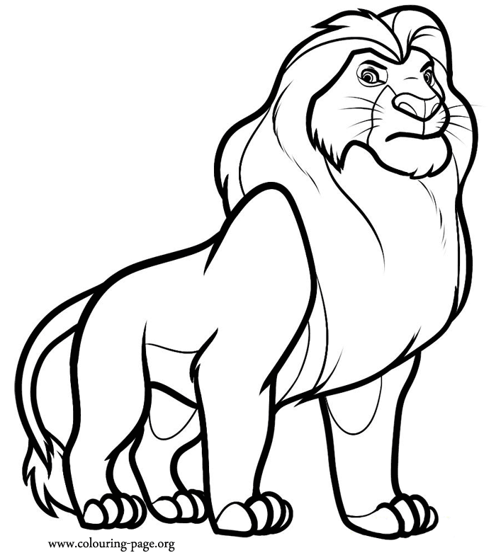 Mufasa coloring page