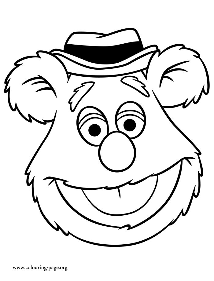 Fozzie Bear face coloring page