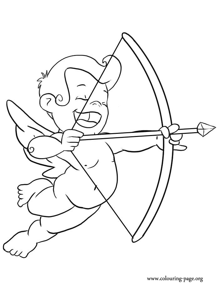 A cupid for kids coloring page