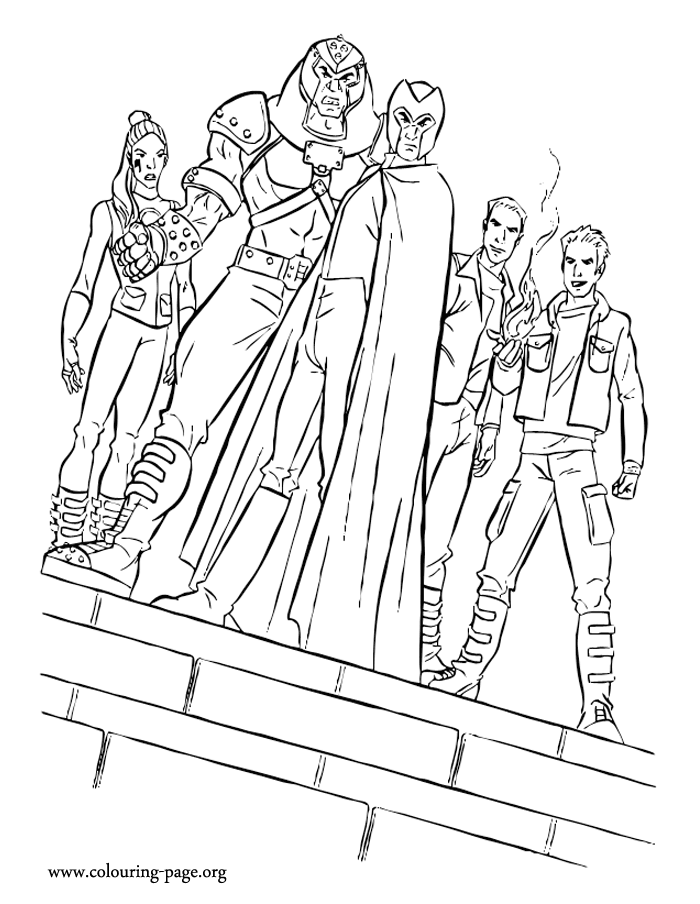 Magneto mutants coloring page